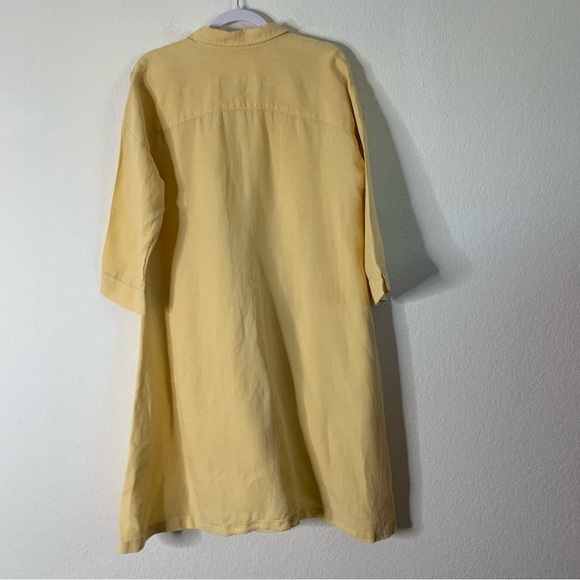 J.Jill Pure Linen 100% linen Patch pocket long sleeve button down dress MP - Picture 7 of 8